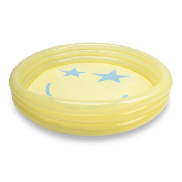 Piscine bébé Ø 150 cm Smiley jaune 3 anneaux