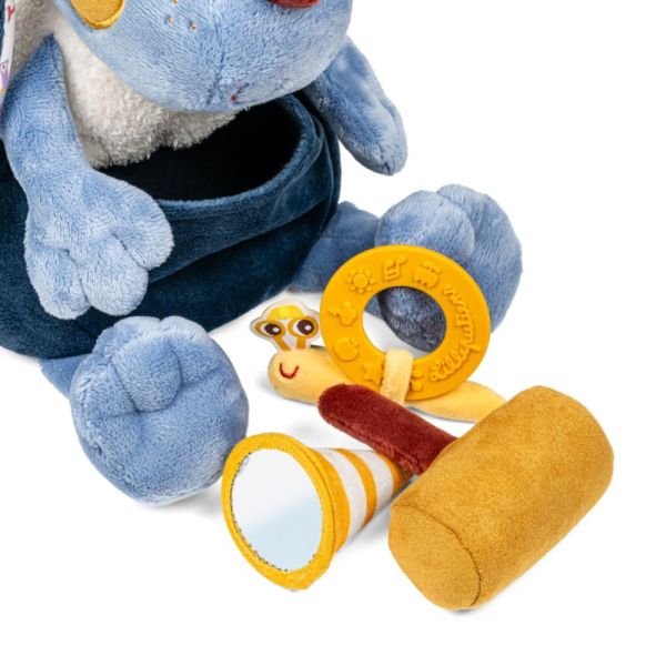 Peluche d'activités Jules le chien et ses accessoires