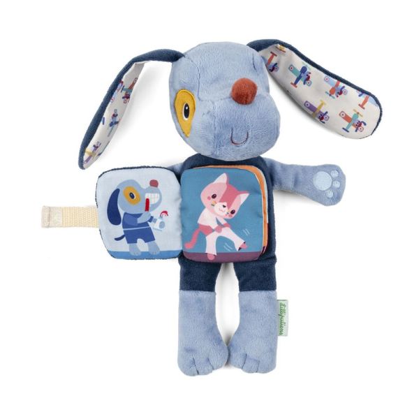 Peluche phosphorescente avec livre en tissu Jules