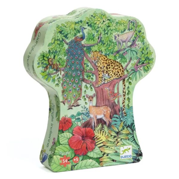 Puzzle silhouette Jungle indienne  54 pièces