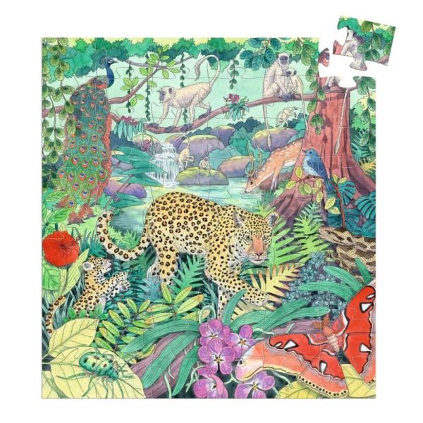 Puzzle silhouette Jungle indienne  54 pièces