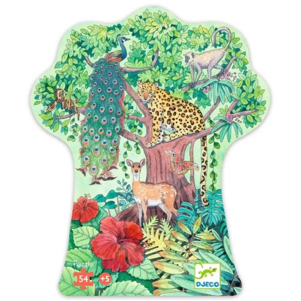 Puzzle silhouette Jungle indienne  54 pièces