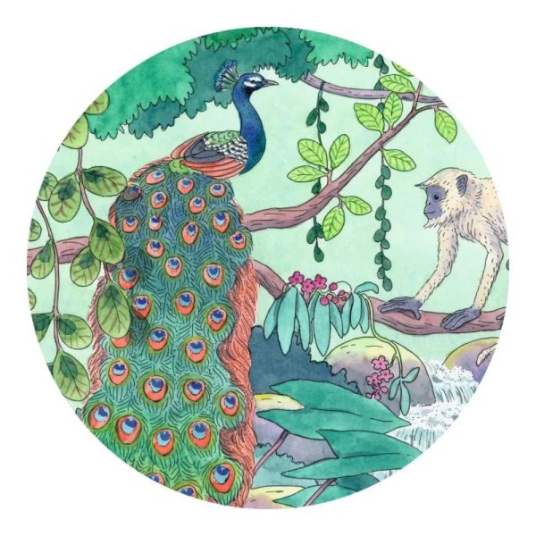 Puzzle silhouette Jungle indienne  54 pièces