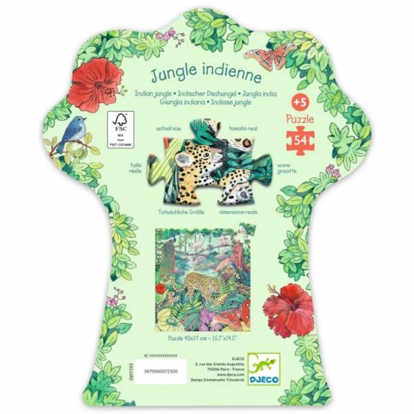 Puzzle silhouette Jungle indienne  54 pièces