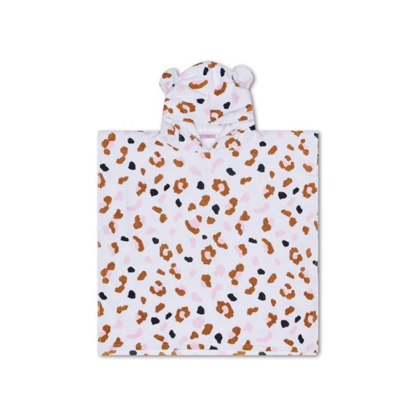 Poncho de plage léopard kaki 65x65 cm