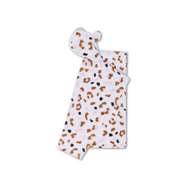 Poncho de plage léopard kaki 65x65 cm
