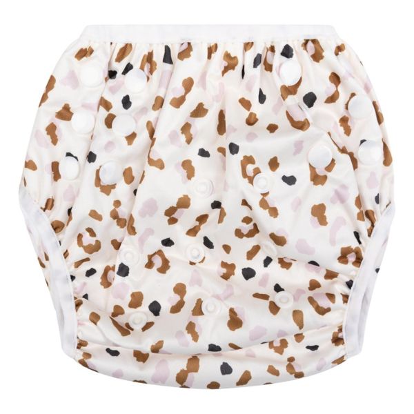 Couche de bain lavable Léopard kaki 0-3 ans