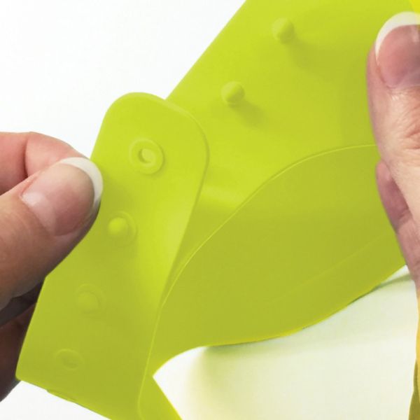 Bonnet de bain bébé réglable en silicone Kap, vert citron