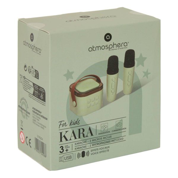Karaoké enfant Kara vert avec 2 micros