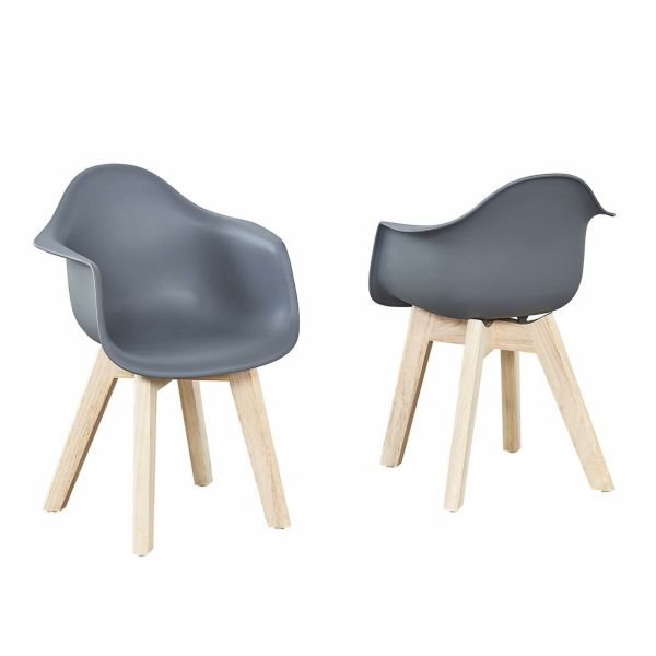 Lot de 2 chaises enfant Grey