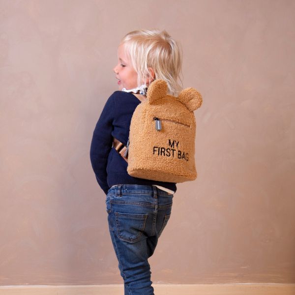 Kids My First Bag Canvas Gris CHILDHOME, Vente en ligne de Sac à dos