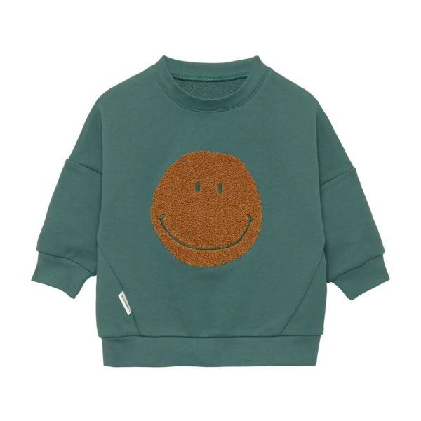 Pull enfant Little Gang Smile vert océan Green 7/12 mois