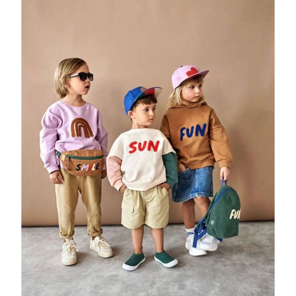 Pull enfant Little Gang Sun blanc cassé Multi-coloured 7/12 mois