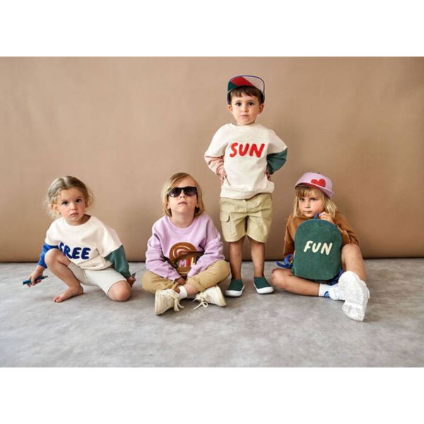 Pull enfant Little Gang Sun blanc cassé Multi-coloured 7/12 mois