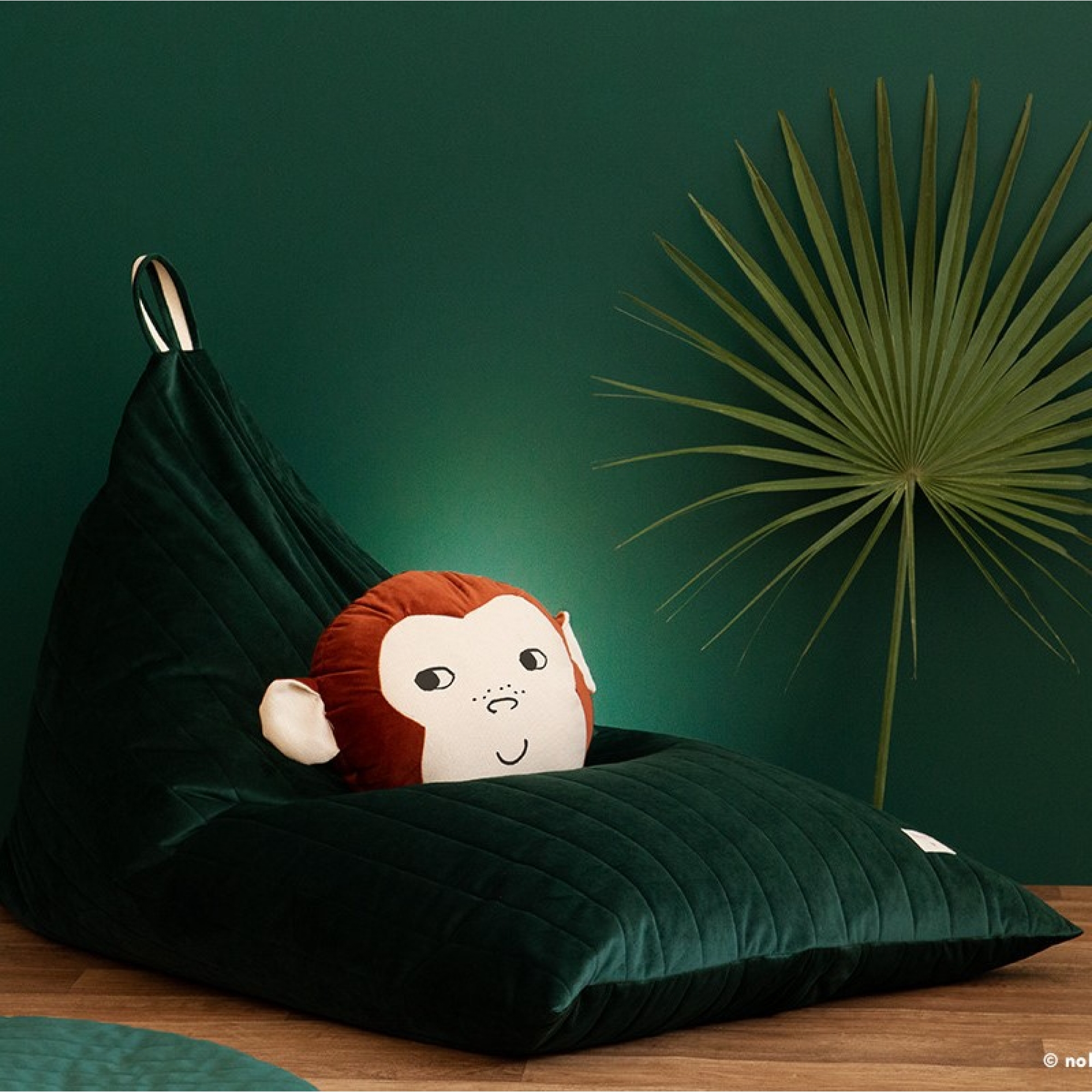 Nobodinoz Tapis Chambre Bebe Kilimanjaro Velvet Jungle Green Made In Bebe
