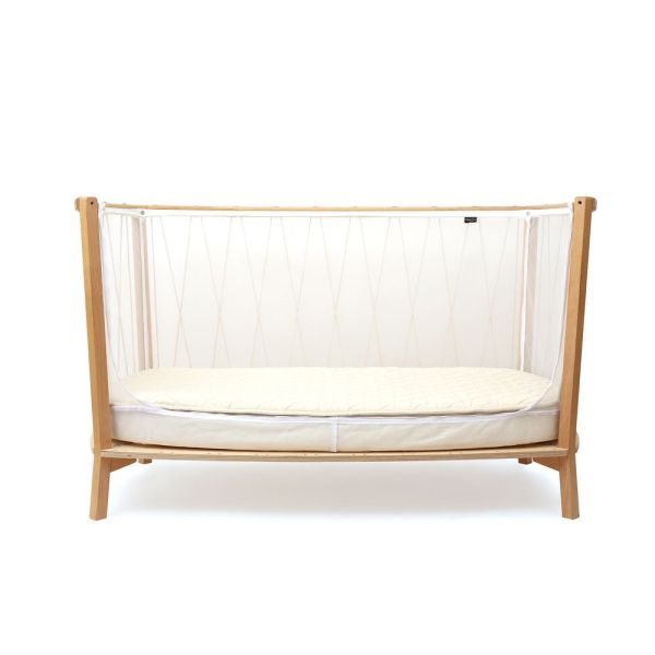 Pack lit bébé Kimi Desert et matelas organic + alèse et drap housse blanc