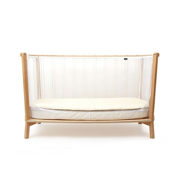 Pack lit bébé Kimi Desert et matelas organic + alèse et drap housse blanc