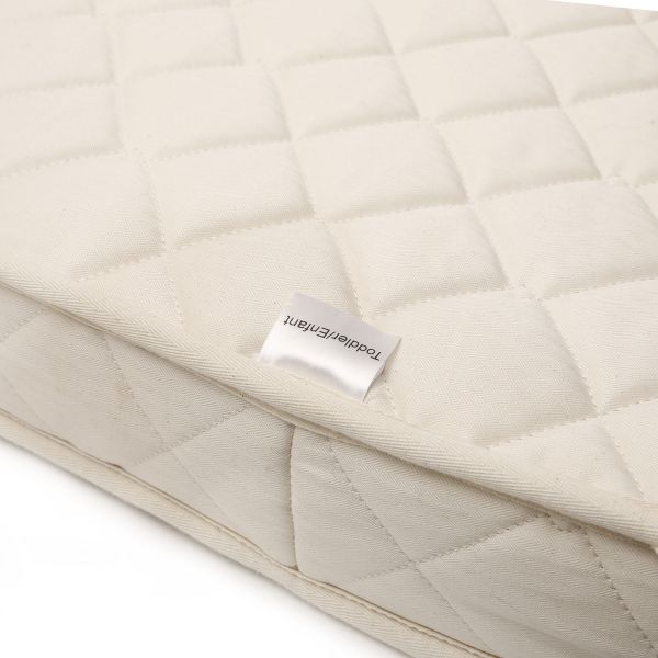 Pack lit bébé Kimi Desert et matelas organic + alèse et drap housse blanc
