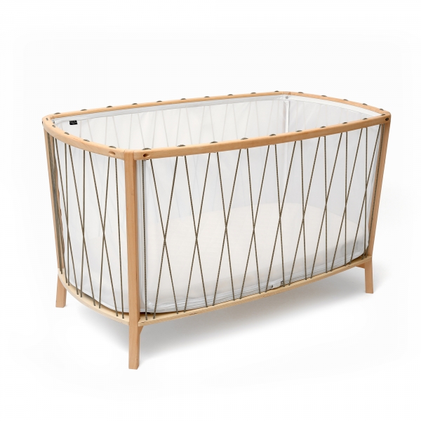 Lit bébé évolutif Kimi Hazelnut + Matelas Organic