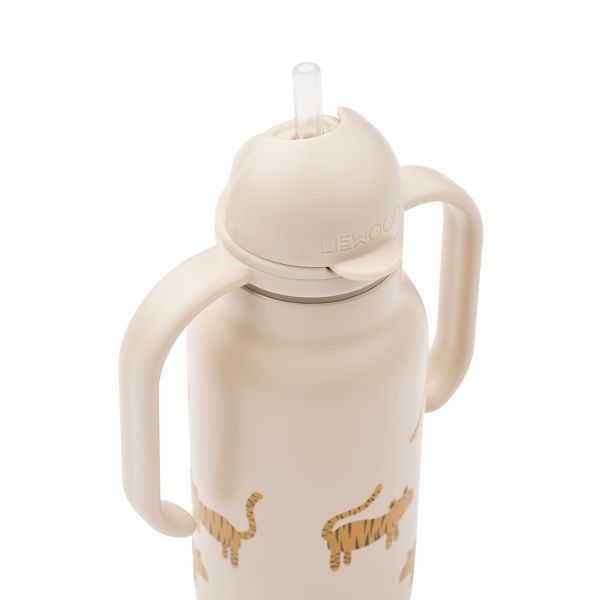 Gourde isotherme enfant 250 ml à poignées Kimmie Tiger Sandy