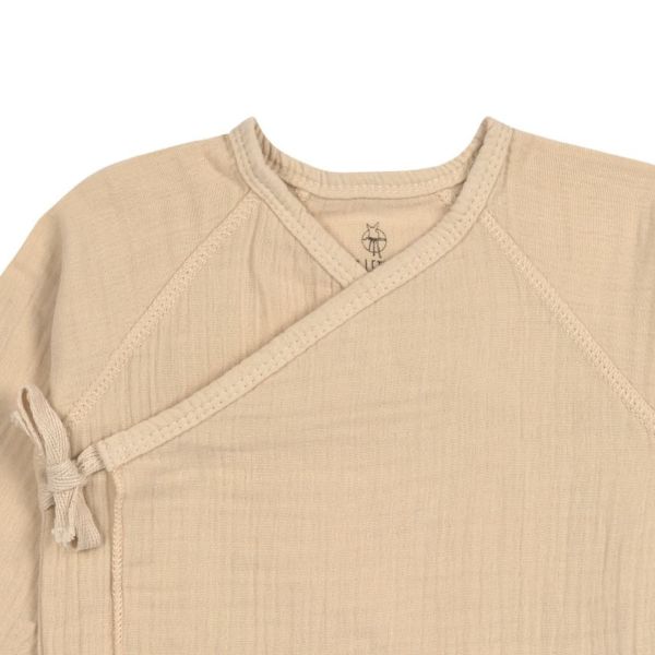 Kimono bébé en mousseline - Beige 7/12 mois