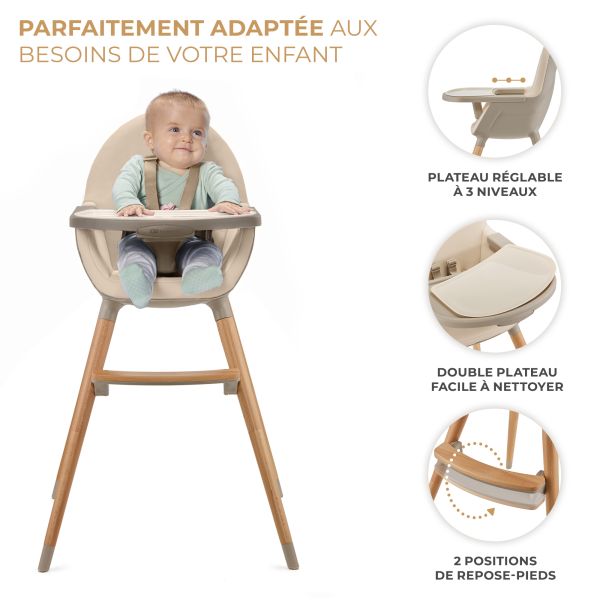 Chaise haute Fini² Beige