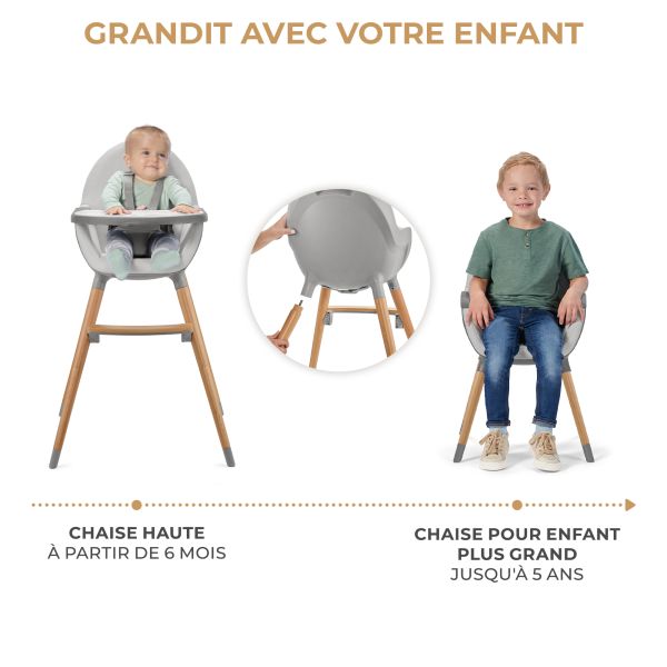 Chaise haute Fini² Gris
