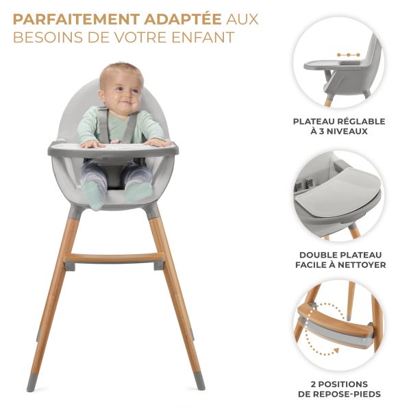 Chaise haute Fini² Gris