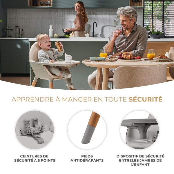 Chaise haute Fini² Gris