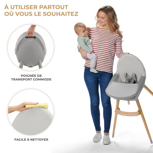 Chaise haute Fini² Gris