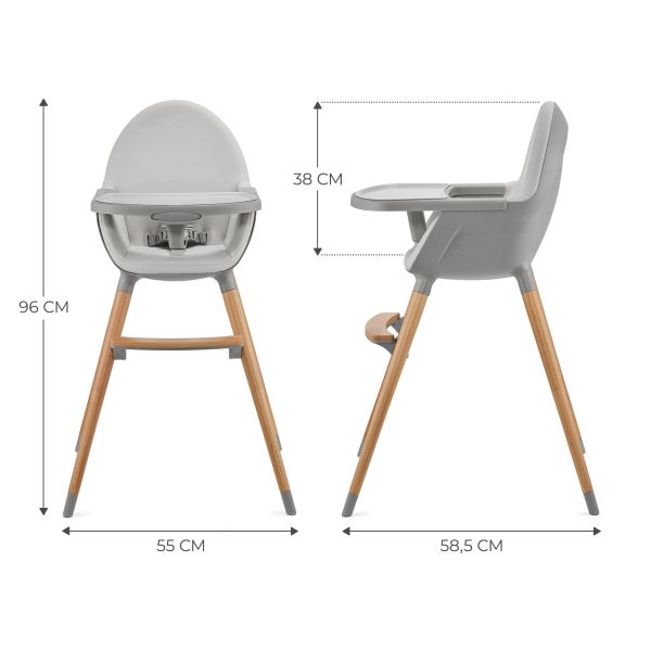 Chaise haute Fini² Gris