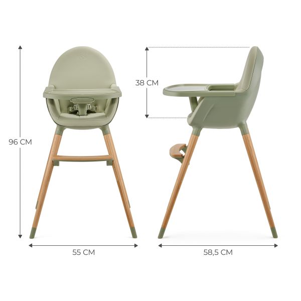 Chaise haute Fini² Vert