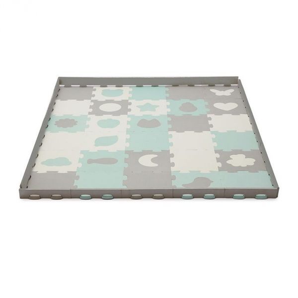 Tapis en mousse puzzle 3D Luno Shapes - Mint