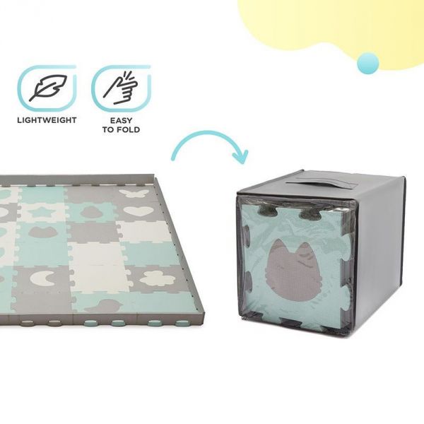 Tapis en mousse puzzle 3D Luno Shapes - Mint