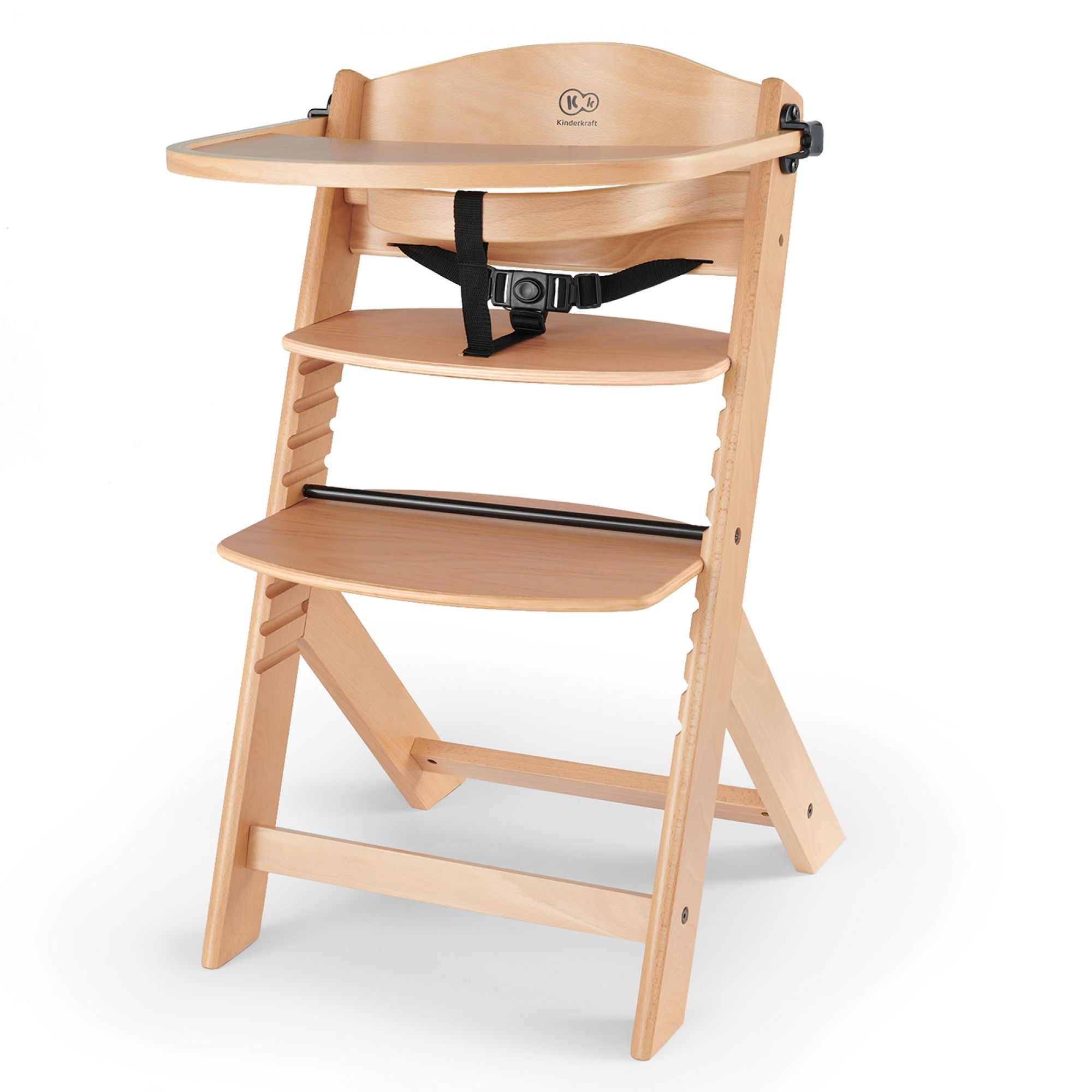 Chaise Haute Evolutive en Bois pour bébé, Réglable, Fabriqué en