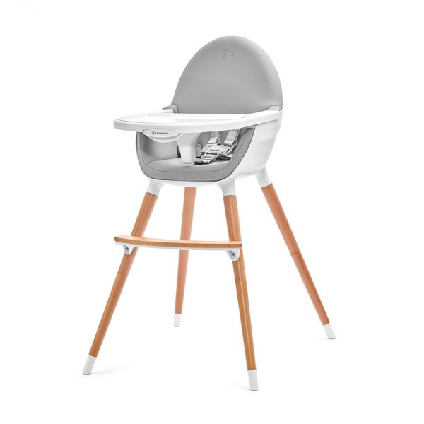 Chaise haute Fini pieds en bois - Grey