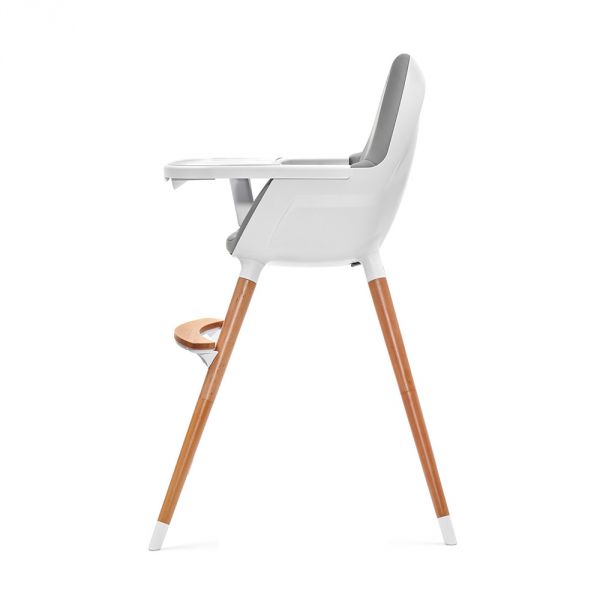 Chaise haute Fini pieds en bois - Grey