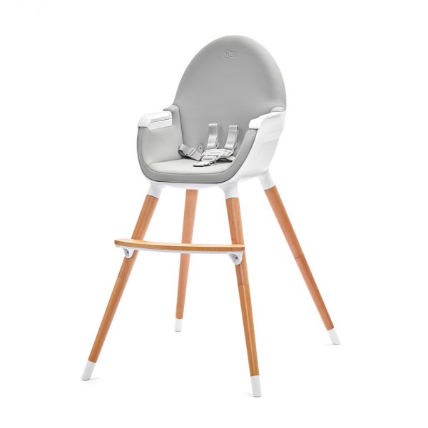 Chaise haute Fini pieds en bois - Grey