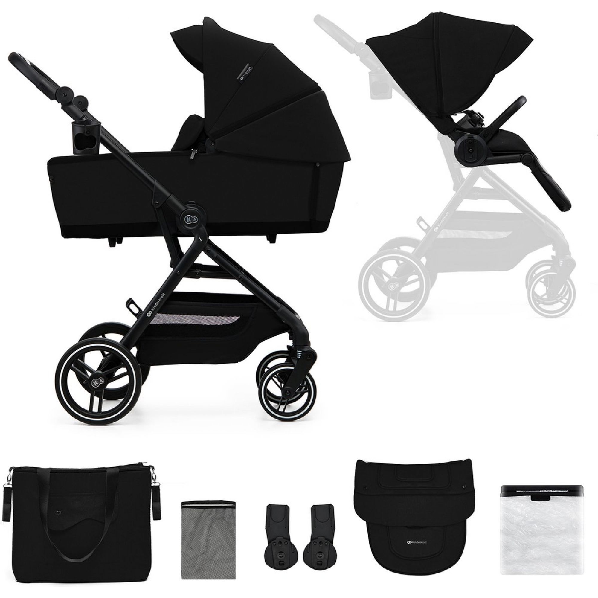 Poussette duo Yoxi 2 en 1 Noir