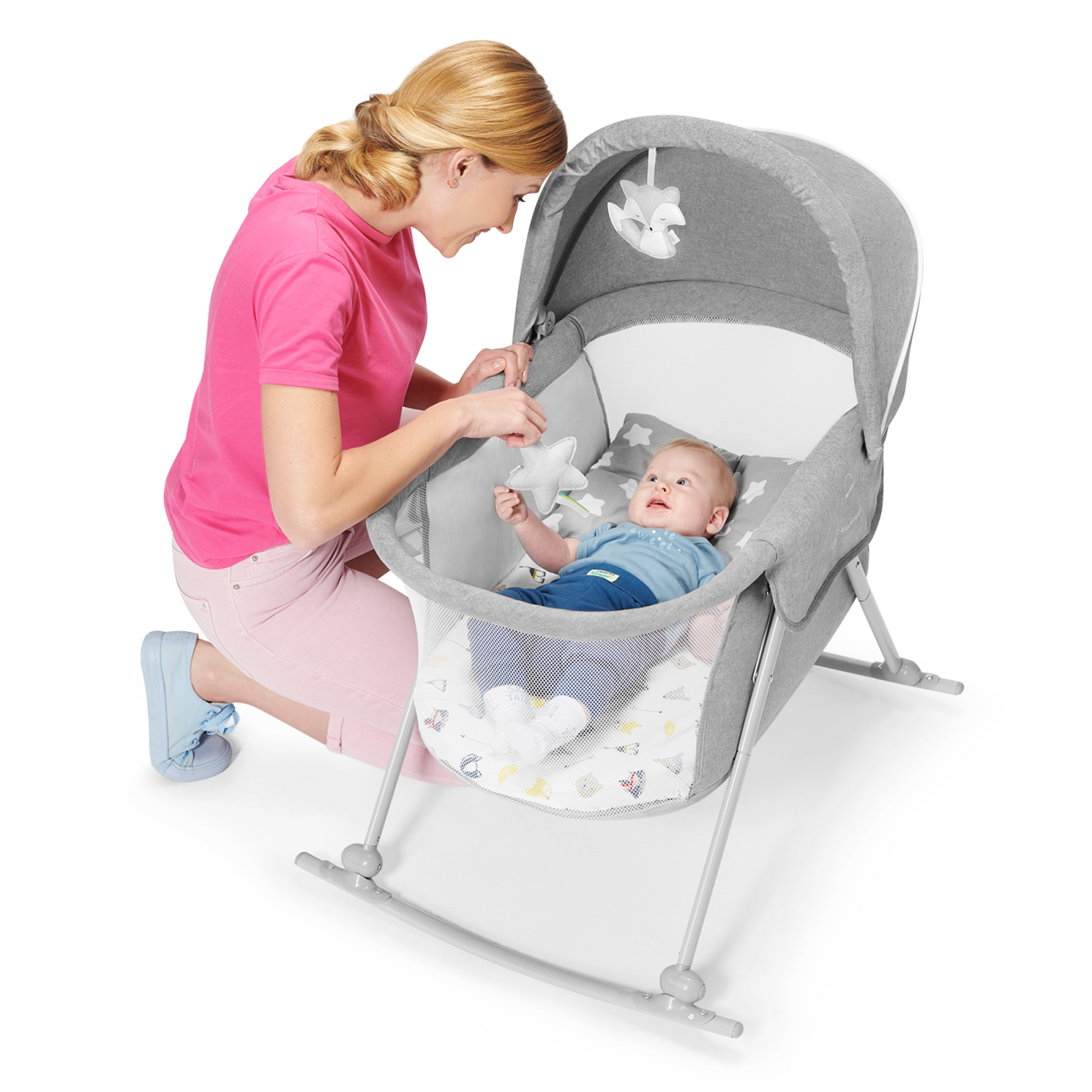 Berceau pliant LOVI Gris KINDERKRAFT, Vente en ligne de Berceau bébé