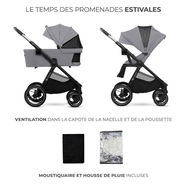 Poussette duo Nea² Platinium Grey