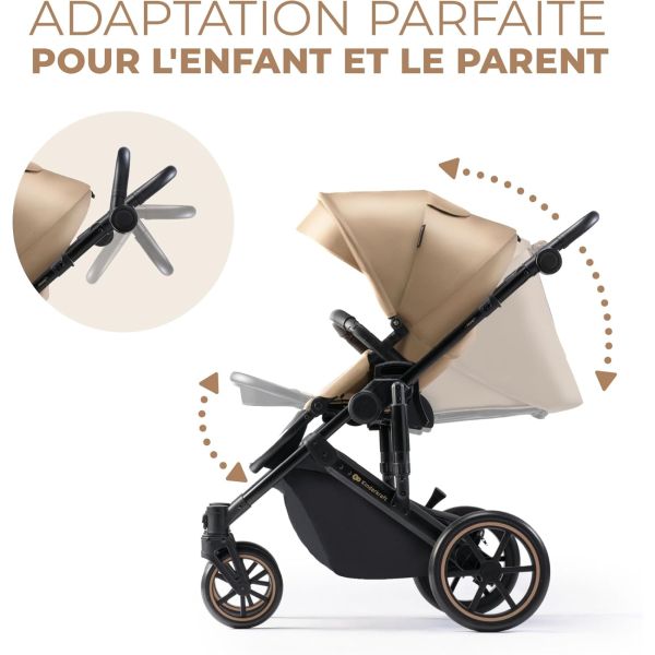 Poussette trio Prime² Beige + siège auto Mink Pro