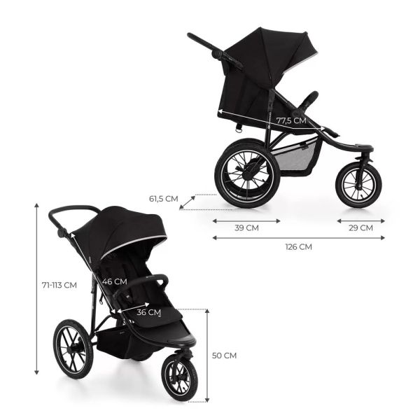 Poussette Helsi² Black