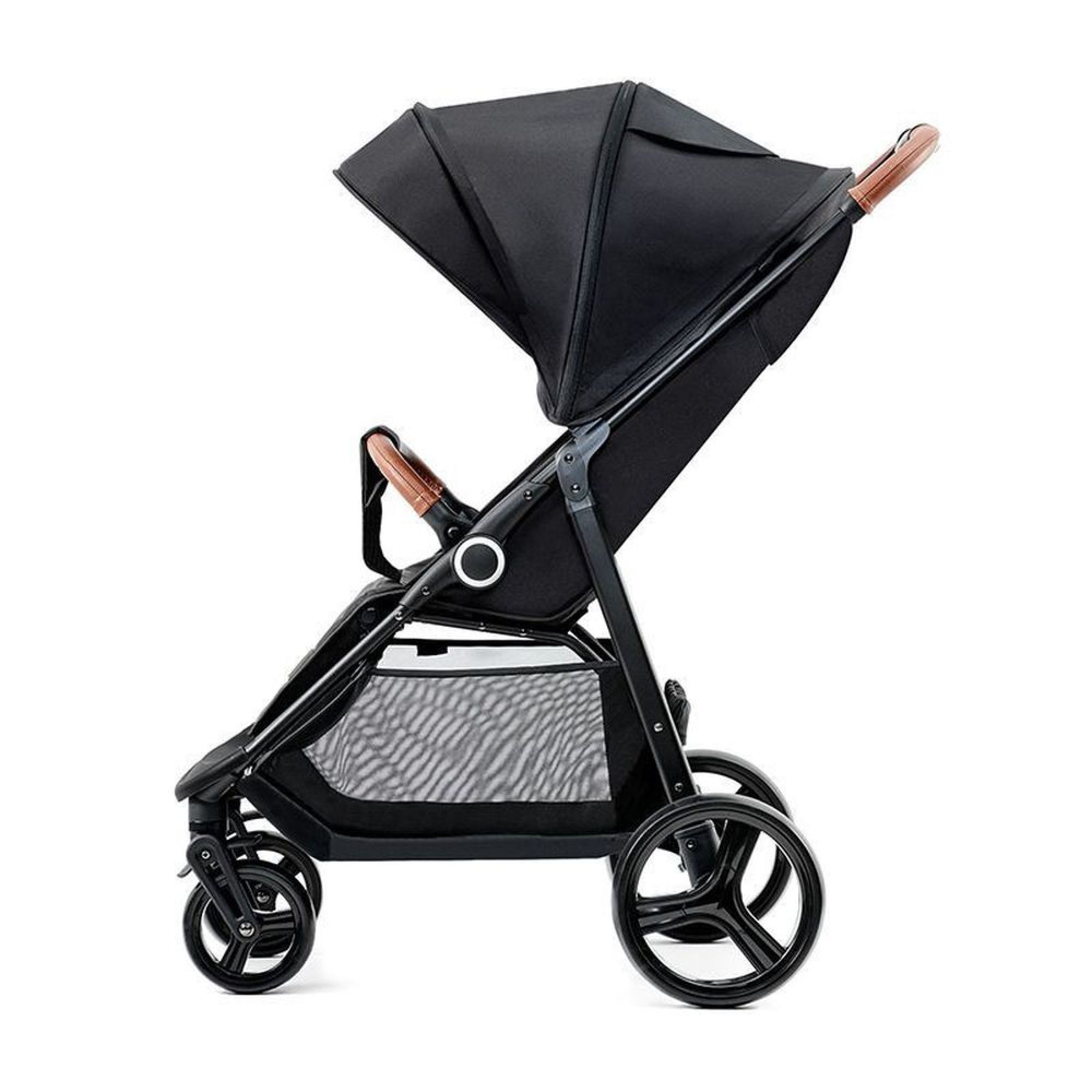 Kinderkraft GRANDE PLUS Poussette Canne dès la Naissance jusqu'à 22 kg,  Pliage d'une seule main, Position allongée, Capote extensible, 4 Roues  amorties, Noir : : Bébé et Puériculture