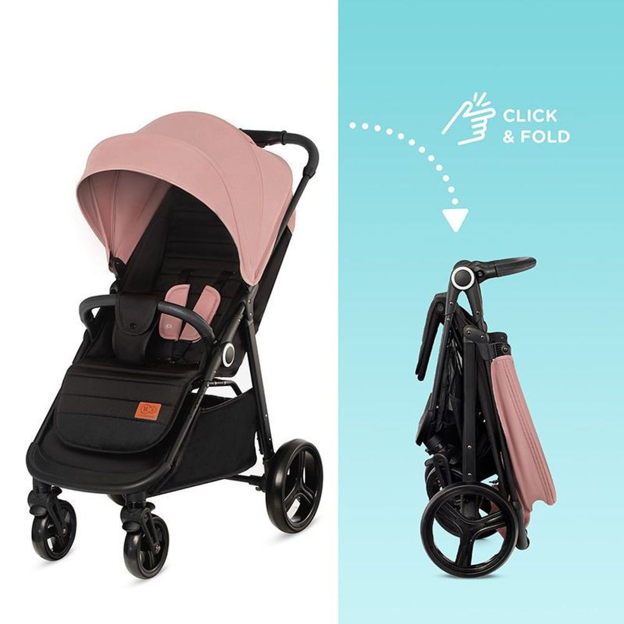 Poussette Grande Plus 22kg Grise/Noire Kinderkraft - Trésor de bébé