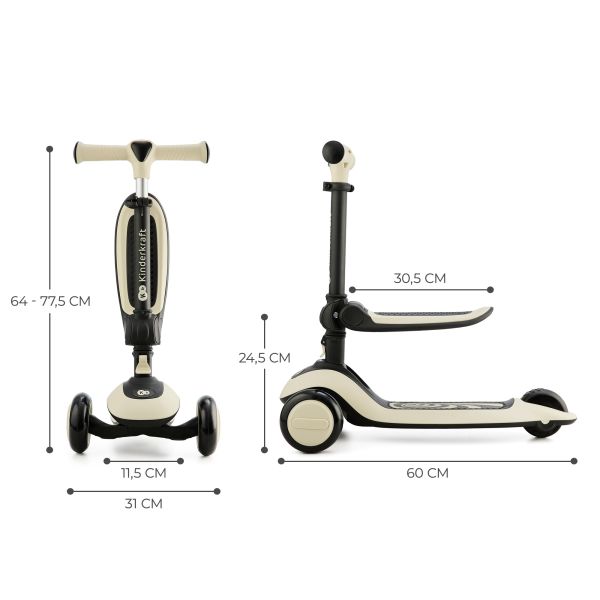 Trottinette Halley Stone White