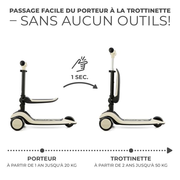 Trottinette Halley Stone White