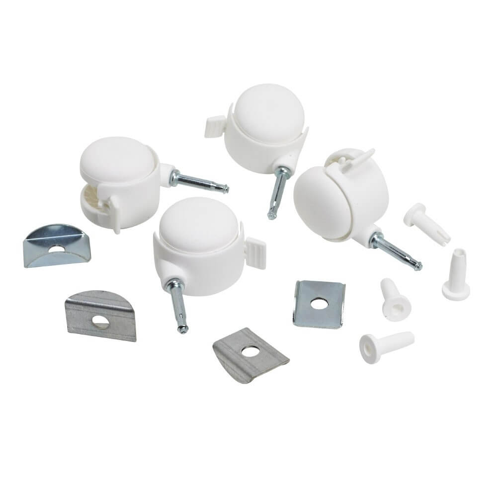 Sauthon Meubles Kit 4 Roulettes Blanches Pour Lit City Made In Bebe