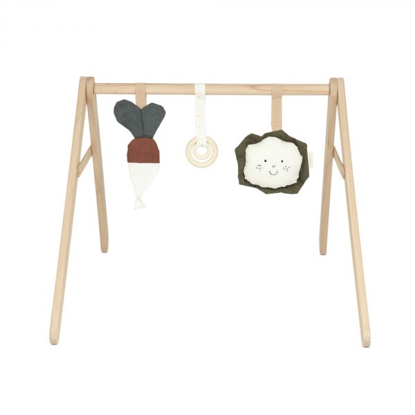 Arche d'éveil en bois et ses jouets Playground Veggies