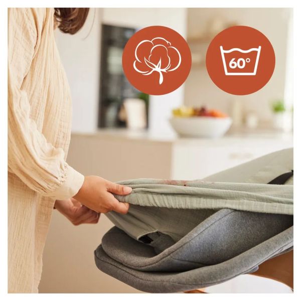 Pack complet chaise haute évolutive avec transat et accessoires Alpha Start N Grow Set